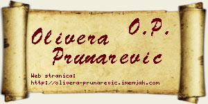 Olivera Prunarević vizit kartica